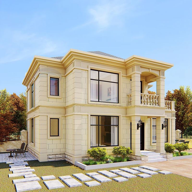 Light Steel Villa Manufacturer, Two-story Rural Self Built Villa Blueprint, Villa Design, Movable House, Integrated House